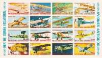 Vorderansicht - Historische Flugzeuge, 1974 - von Lilenthal 1896 bis Mitsubishi 1940 Republica de Guinea Ecuatorial