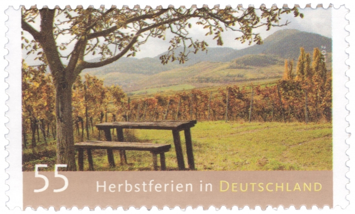 Briefmarke - Herbstferien in Deutschland - Deutschland 2012, 55 Cent Ausgabewert: 55 Cent