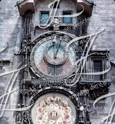 Die berühmte Astronimische Uhr (StaromÄ›stský orloj) in Prag