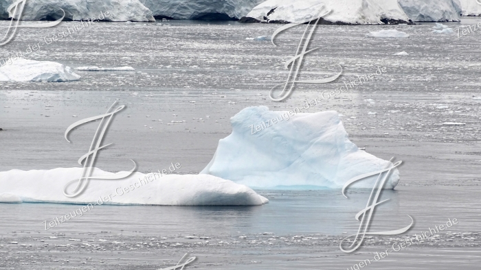 Eisblöcke schwimmen im antarktischen Eis, 2020