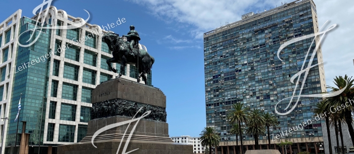 Montevideo Reiterstatue Plaza Independencia, 2020