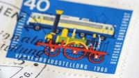 Detailansicht - 40 Pfennig - Internationale Verkehrsausstellung München, 1965 - Ersttagsbrief mit Fünf Pfennig Briefmarke zur IVA zeigt  sehr guter Zustand