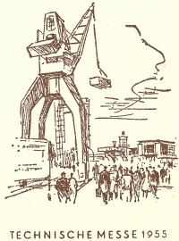 Detailansicht- Ersttagsbrief - Leipziger Frühjahrsmesse, 1955 - Leipziger Messe vom 27.2 - 9.3.1955 Ersttagsbrief mit Sonderbriefmarken