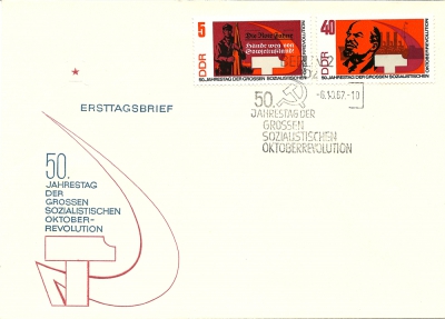 Ersttagsbrief -50. Jahrestag der Grossen Sozialistischen Oktoberrevolution, 1967