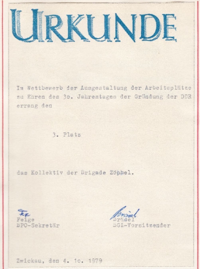 Stellungnahme 30. Jahrestag DDR