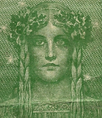 Detailansicht - 50 Mark, 1919 Jugendstil-Motiv