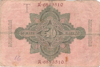 Rückansicht - 50 Mark, 1910 - Fünfzig Reichsmark, Reichsbanknote sehr selten