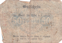 Rückansicht - 50 Pfennig, 1918 - Gutschein über Fünfzig Pfennig, Neustadt a.d. Orla Ausgabe am 14. Juni 1918