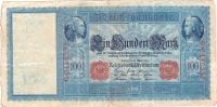 Vorderansicht - 100 Mark, 1910 - Ein Hundert Mark, Reichsmark, Reichsbanknote Echt zirkuliert!
