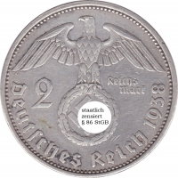 Rückansicht - 50 Pfennig 1943 A - Reichspfennig des 3. Reichs sehr selten