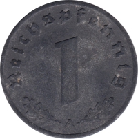 Vorderansicht - 1 Reichspfennig 1942 A - Münze des Dritten Reichs geprägt in Berlin, Deutschland