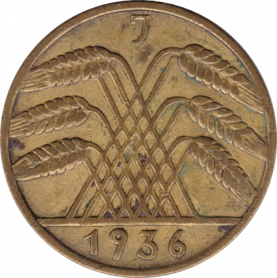 10 Reichspfennig 1936 J