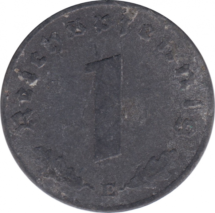 Vorderansicht - 1 Reichspfennig 1943 E - Münze des Dritten Reichs geprägt in Muldenhütten, Deutschland