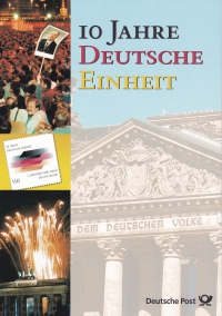 Vorderansicht - 10 Jahre Deutsche Einheit - Philatelie - Deutsche Post - 03. Oktober 1990 - 2000 Sondermarken zum Deutschen Nationalfeiertag