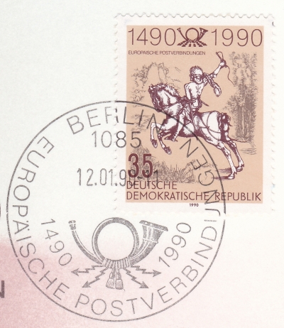 500 Jahre Postwesen - Philatelistisches Gedenkblatt