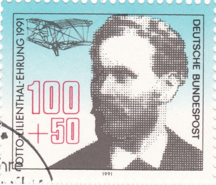 Briefmarke - 10 Jahre Menschenflug 1891 - 1991, Philatelie - Philatelistisches Gedenkblatt sehr guter Zustand