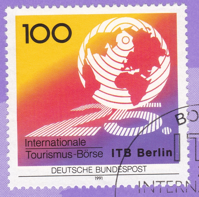 Briefmarke - 25. Internationale Tourismus-Börse ITB Berlin - Philatelie - Freistaat Sachsen vom 2. - 7. März 1991 Deutsche Postphilatelie