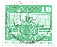 Briefmarke - 10 Pfennig DDR - Neptunbrunnen Berlin Zustand wie auf Foto