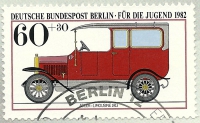 Briefmarke - Auto von Adler Limousine 1913, Für die Jugend, 1982 - Jugendmarken - Historische Autos sehr guter Zustand