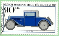 Detailansicht - Auto von DKW F1 1931, Für die Jugend, 1982 - Jugendmarken - Historische Autos sehr guter Zustand