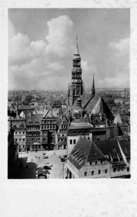 Vorderansicht - Ansichtskarte Zwickauer Dom, 1955 - Blick zum Dom Echte Fotografie