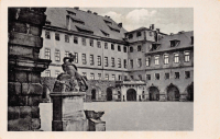 Vorderansicht - Gotha im Schlosshof, Postkarte 1928 - sehr seltene Ansichtskarte ungelaufen, sehr guter Zustand