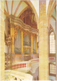 Vorderansicht - Postkarte - Freiberg Silbermann Orgel, 1964 - Freiberger Dom - Große Silbermannorgel, Erbaut 1711-1714 Foto von 1964!