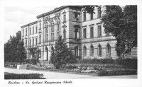 Vorderansicht - Zwickau - Gerhart Hauptmann Gymnasium, 1965 - 2016 wurde das Gerhart-Hauptmann-Gymnasium verkauft Echtes Foto (Handabzug)