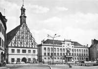 Vorderansicht - Zwickau - Stadttheater und Rathaus, 1977 - Sehr schöne Postkarte von Zwickau Echt Foto