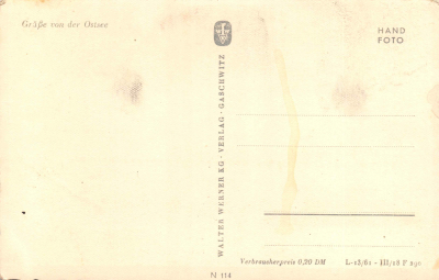 Grüße von der Ostsee, Postkarte 1961