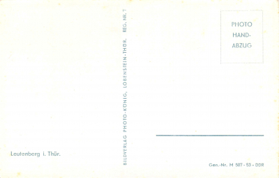 Leutenberg in Thüringen, Postkarte 1953