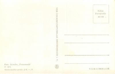 Postkarte Ich komme, Dampflock 1955