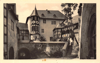 Die Friedensburg bei Leutenberg, Thüringen 1953