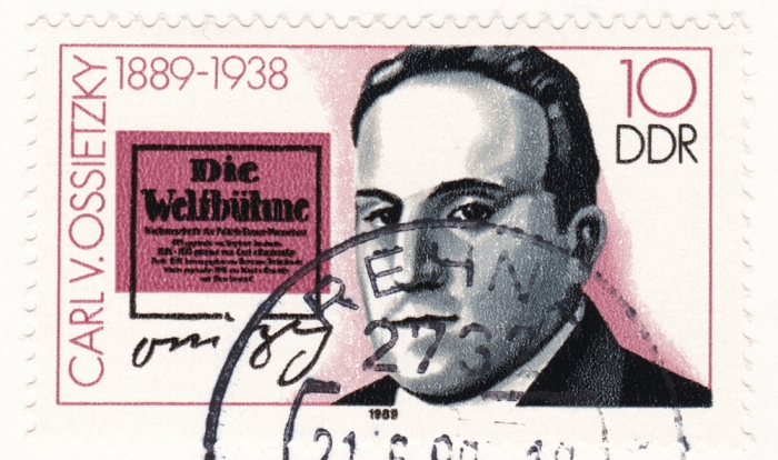 Briefmarke - Carl v. Ossietzy, 10 Pfennig DDR unbenutzt und Rückseite leer!