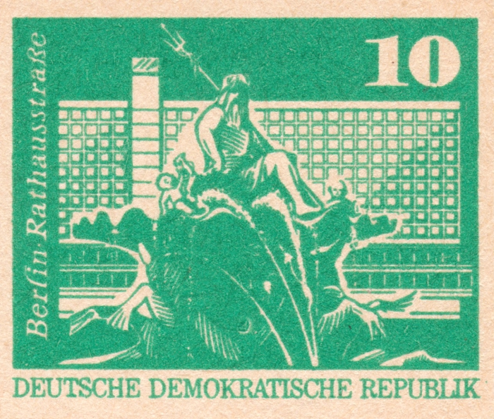 Briefmarke - Ganzsache 10 Pfennig Berlin Rathausstraße ungelaufen