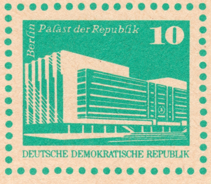 Detailansicht - Postkarte - Palast der Republik, Berlin - Ganzsache - 10 Pfennig DDR in superben Zustand!