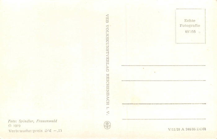 Rückansicht - Postkarte Ich komme, Dampflock 1955 - Ich komme! schwarz weiß Postkarte