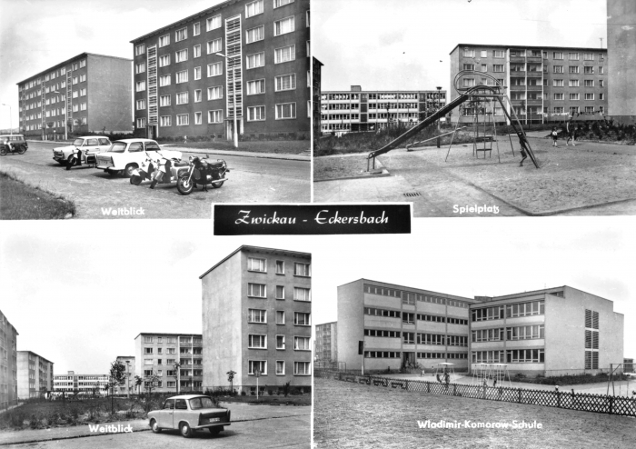 Vorderansicht - Ansichtskarte Zwickau - Eckersbach, 1972 - Postkarte zum kaufen Echt Foto
