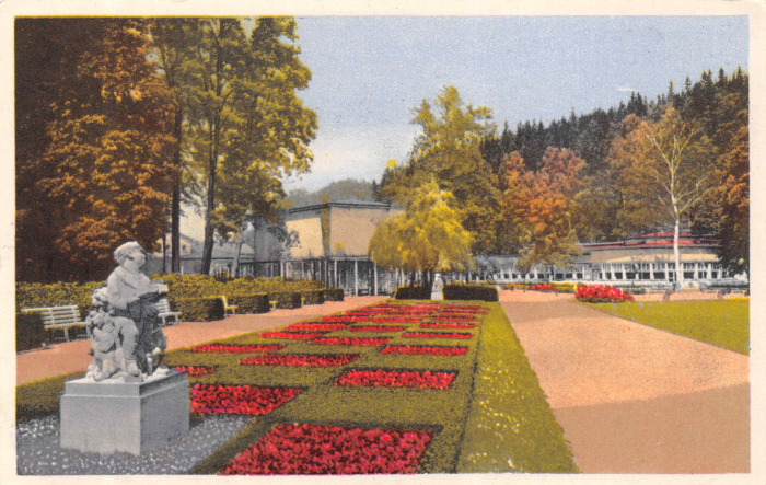 Vorderansicht - Bad Elster - Idyll am Badeplatz, Postkarte - sehr seltene Ansichtskarte ungelaufen, sehr guter Zustand