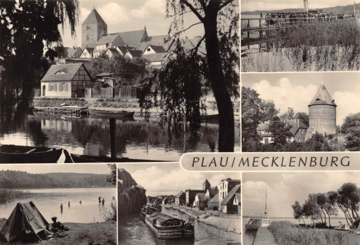Vorderansicht - Erholungsort Plau in Mecklenburg, Postkarte 1967 - Echt Foto ungelaufen und unbeschrieben