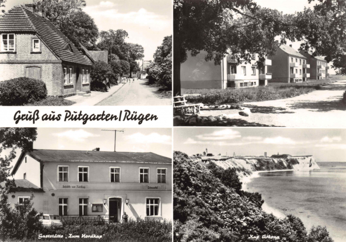 Vorderansicht - Gruß aus Putgarten, Rügen 1968 - Alte Postkarte ungelaufen, sehr guter Zustand