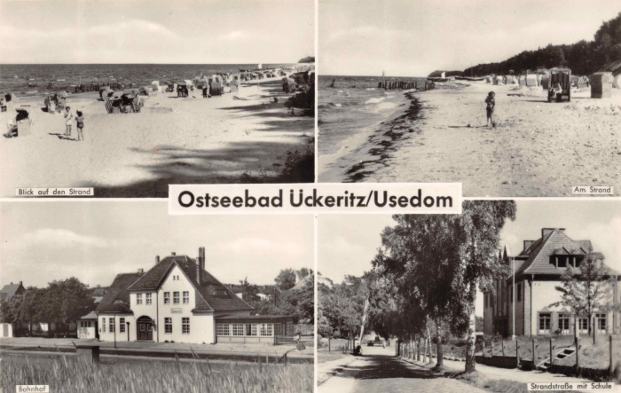 Vorderansicht - Ostseebad Ückeritz, Usedom 1959 - Echte Fotografie ungelaufen, sehr guter Zustand