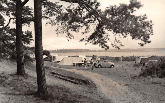 Vorderansicht - Zeltplatz am Plauer See, Postkarte 1968 - Echt Foto ungelaufen und unbeschrieben