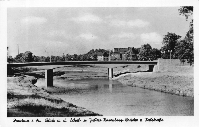 Ansichtskarte der Eckersbacher Brücke