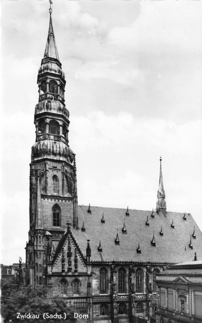 Vorderansicht - Zwickauer Dom St. Marien, 1961 - Ansichtskarte zum Kaufen Echte Fotografie